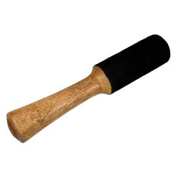 Singing Bowl Mallet 20x4 Leather Black | Rhythms & Roots