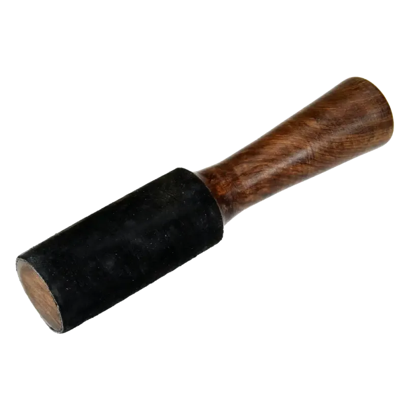 Singing Bowl Mallet 20x4 Leather Black | Rhythms & Roots