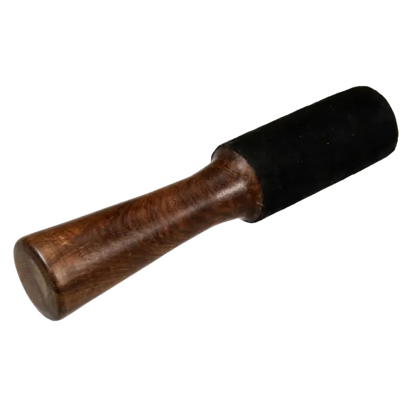 Singing Bowl Mallet 20x4 Leather Black | Rhythms & Roots