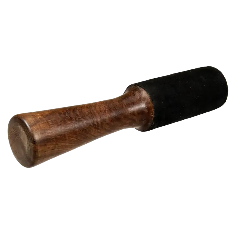 Singing Bowl Mallet 20x4 Leather Black | Rhythms & Roots