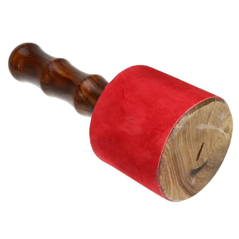 Singing Bowl Mallet 24x9 Leather | Rhythms & Roots