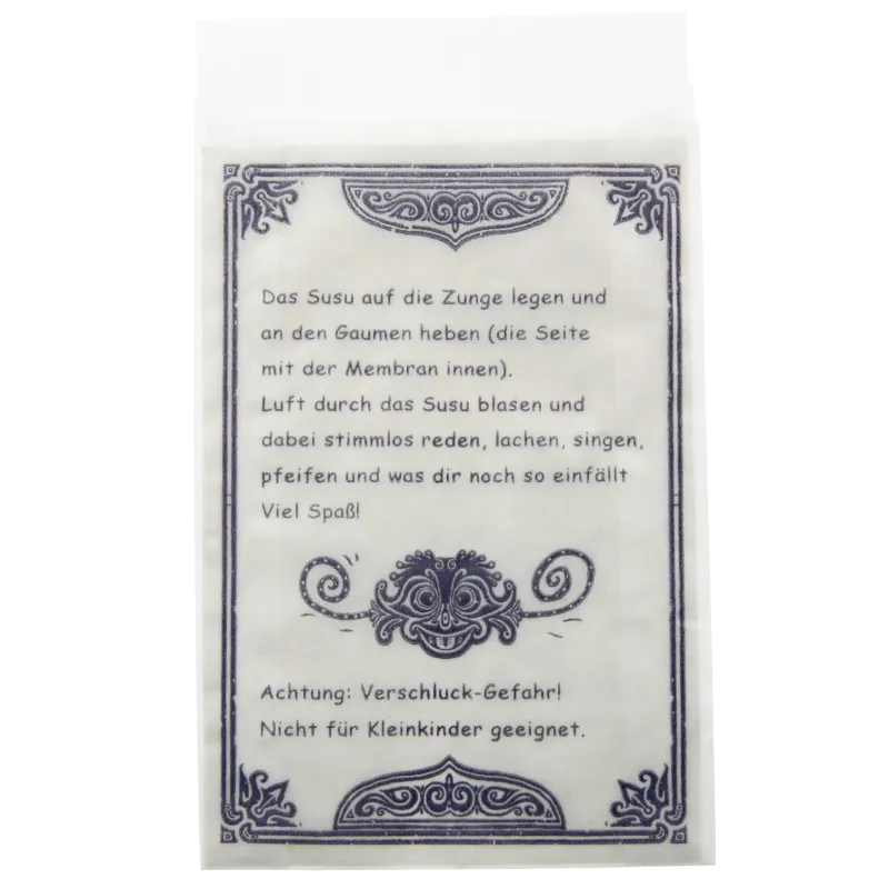 Sachet Susu avec notice en allemand | Rhythms & Roots