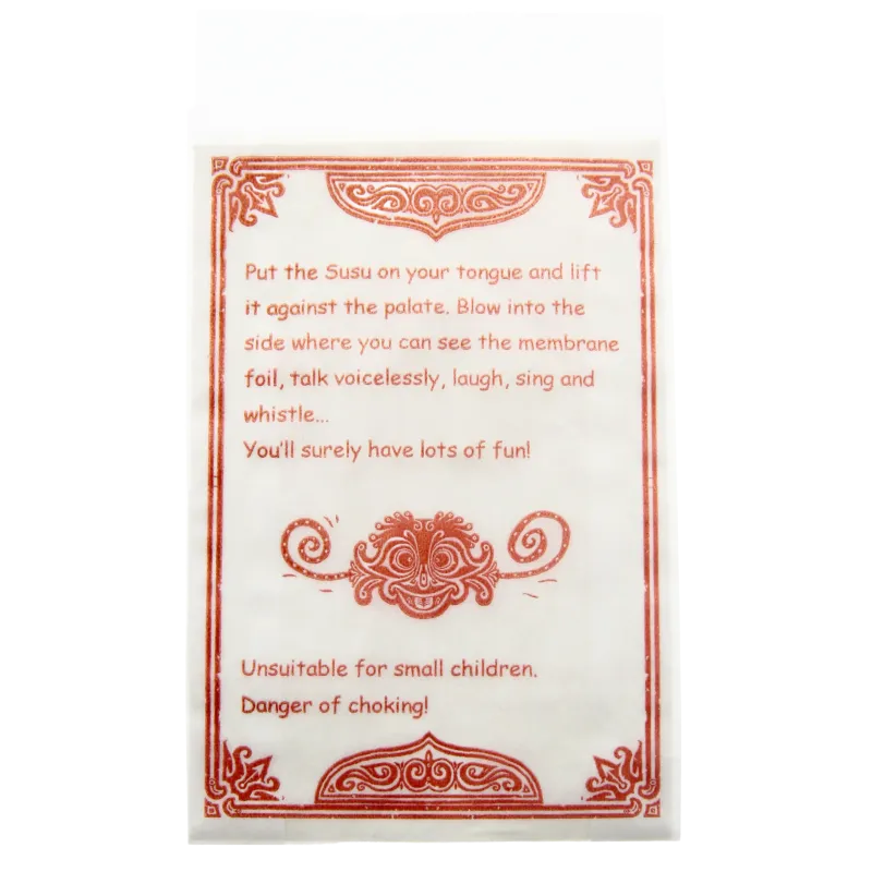 Sachet Susu avec notice en anglais | Rhythms & Roots