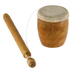 Frog Buzzer made of Wood/Goat Skin | Rhythms & Roots