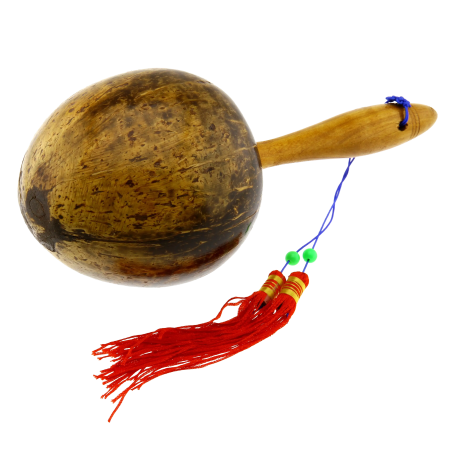 Maraca en noix de coco - Grand modèle 26 cm | Rhythms & Roots