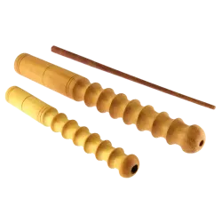 Bâton Racloir - Percussion Traditionnelle en Bois | Rhythms & Roots