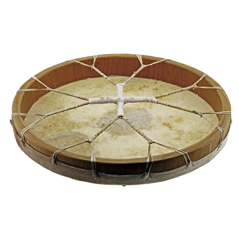 Tambour chamanique peau et poils de chèvre