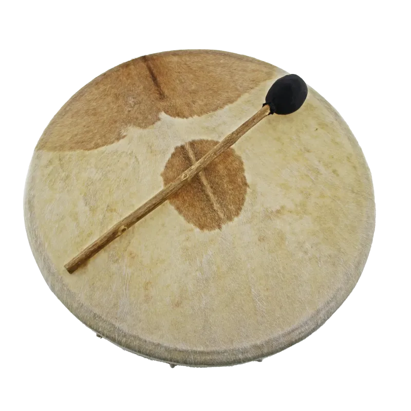 Tambour chamanique peau et poils de chèvre