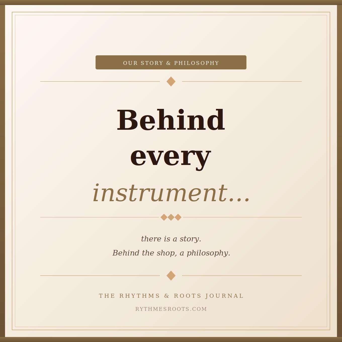 Our Story & Philosophy