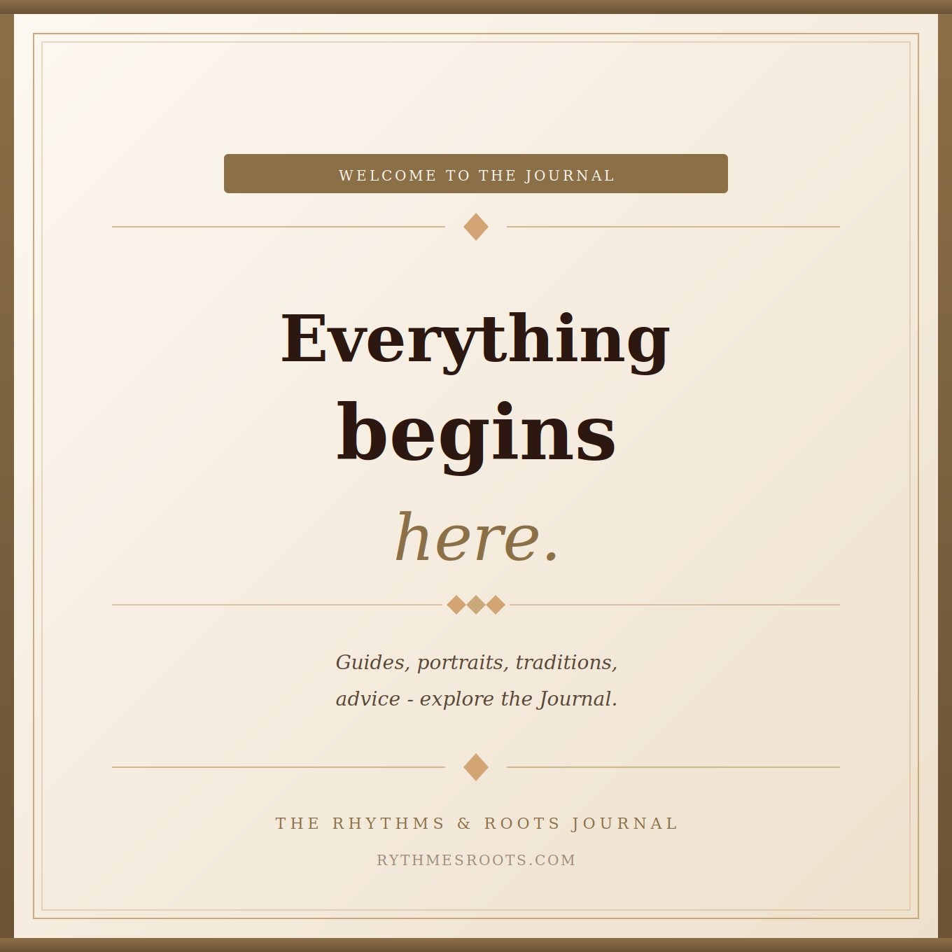 The Rhythms & Roots Journal