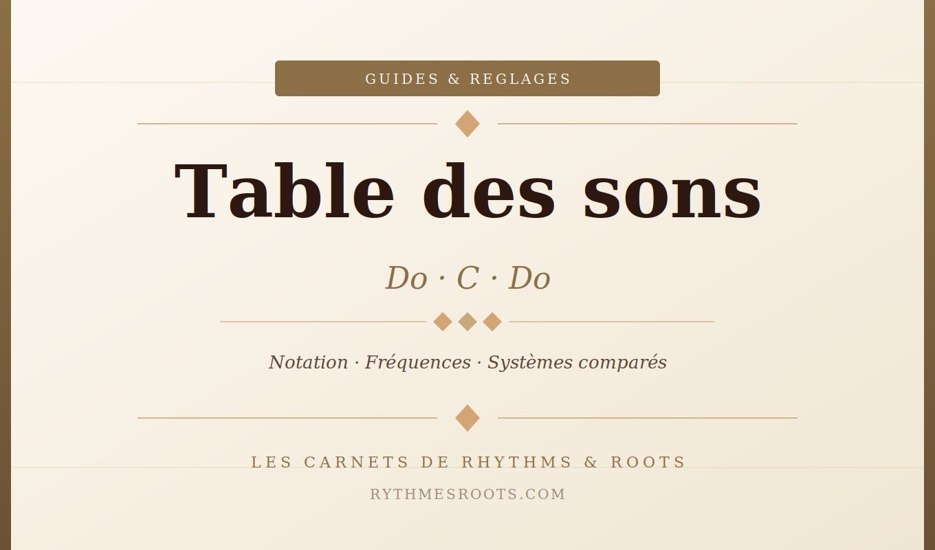 Table des sons
