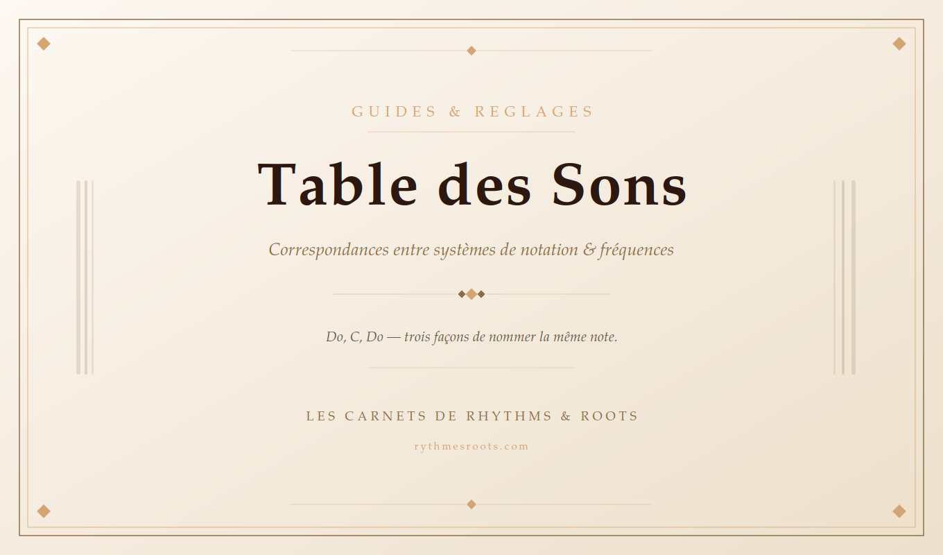 Table des sons